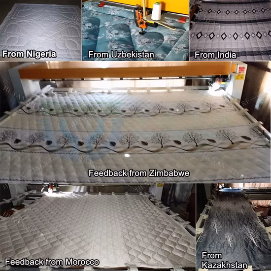 Materasso ad ago a testa singola computerizzato industriale automatico a braccio lungo Trapuntatura CNC e ricamo Trapunta trapunta Macchina per cucire ad ago singolo Prezzo copriletto