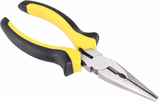 Pinza professionale a becchi mezzotondi, acciaio al carbonio, perla